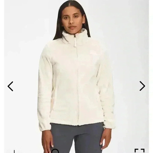 The north face white fuzzy osito jacket in size medium - Picture 1 of 8